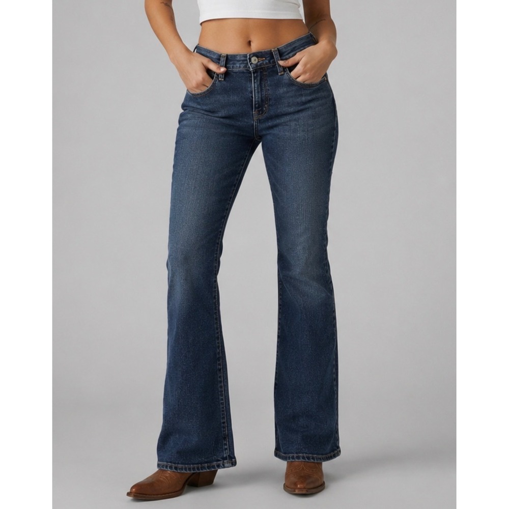 Vintage Levis 515 Jeans Womens 10 L Blue Boot Cut Denim Stretch Y2K 32x33 Rodeo